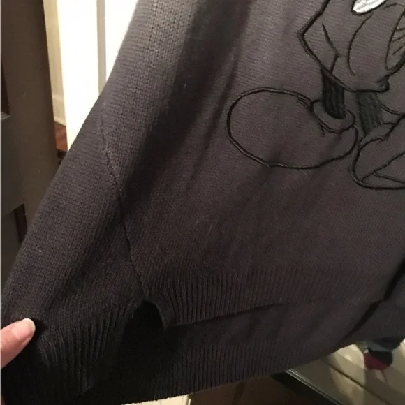 Torrid Disney Mickey Mouse Grey + Black Ombré Sweater / Sweatshirt / Jacket Sz 2 - Picture 3 of 7